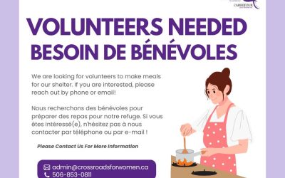 Bénévoles pour préparer les repas| Carrefour pour femmes